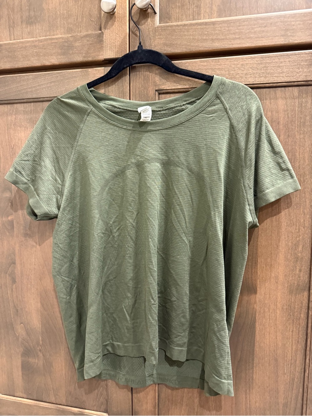 lululemon athletica Olive Green Short Sleeve Tee